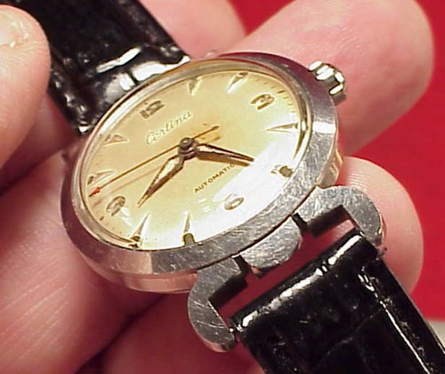 Vintage CERTINA AUTOMATIK ART DECO 17J EDELSTAHL ARMBANDUHR TICKABIT REF 5509 - Bild 8 von 19