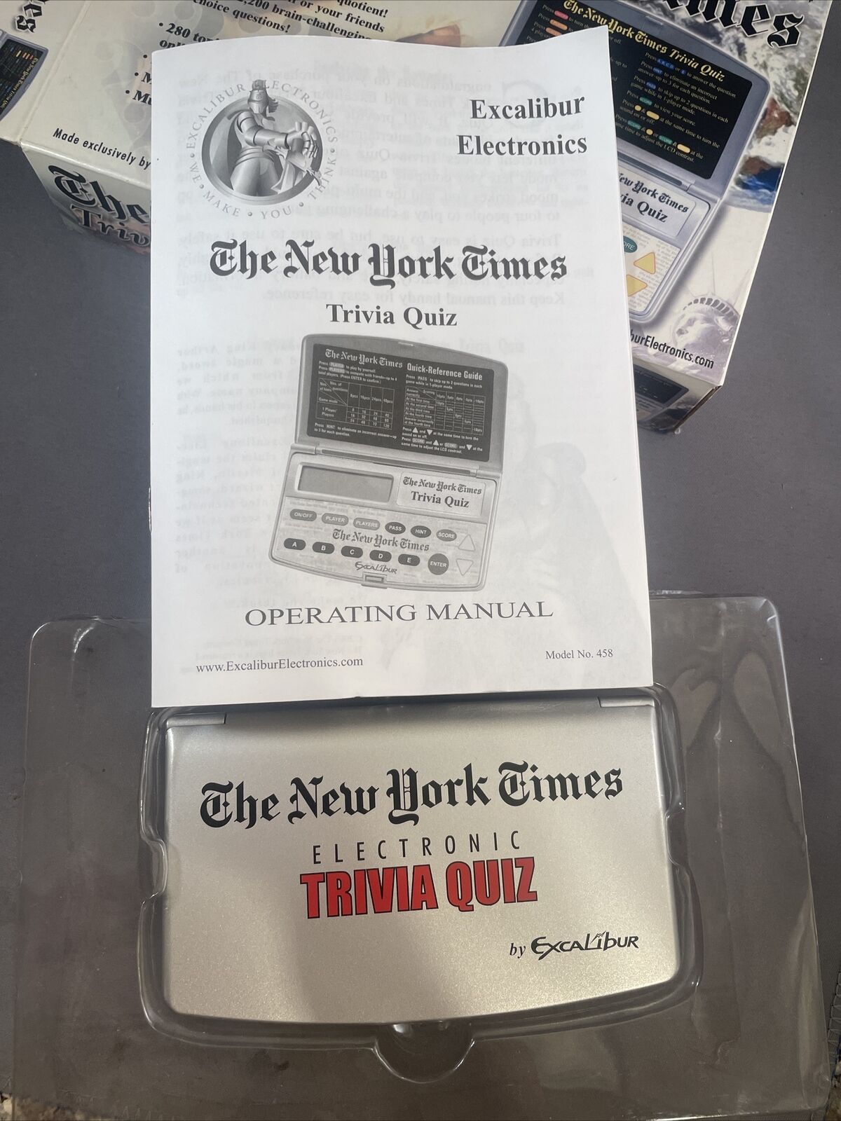 VTG 2003 New York Times Trivia Quiz Excalibur Electronic Digital