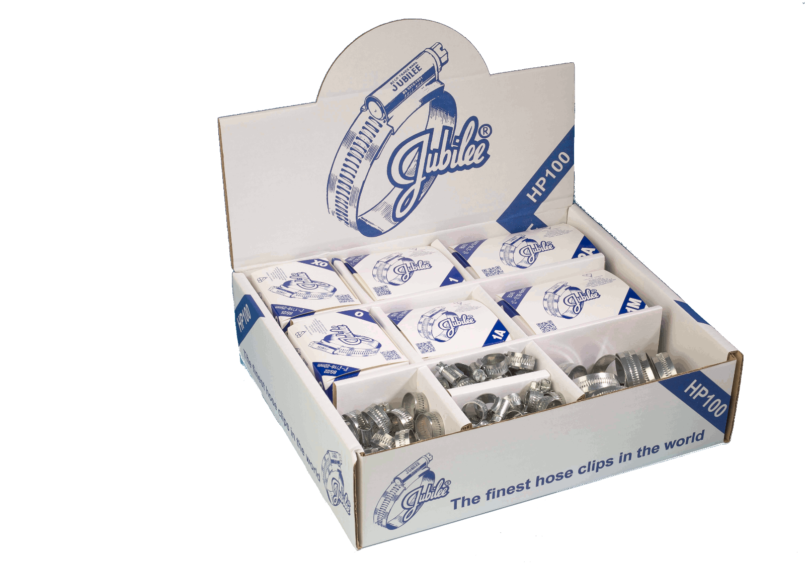 Jubilee Dispenser HP100MS hose clip handy pack 100 pieces assorted