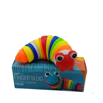 Fidget Multi color Finger Slug Toy Caterpillar