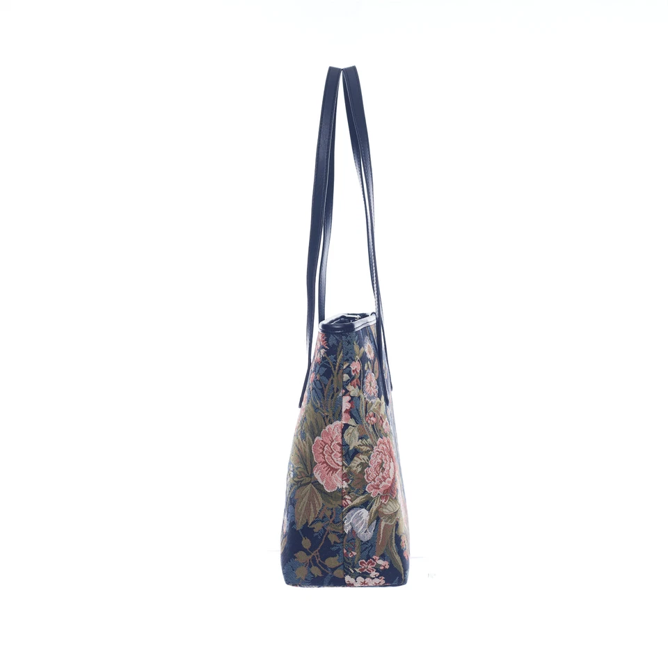 Signare Peony Flower Shoulder Bag Travel or Work Tote Bags For Women - Image 3 of 4
