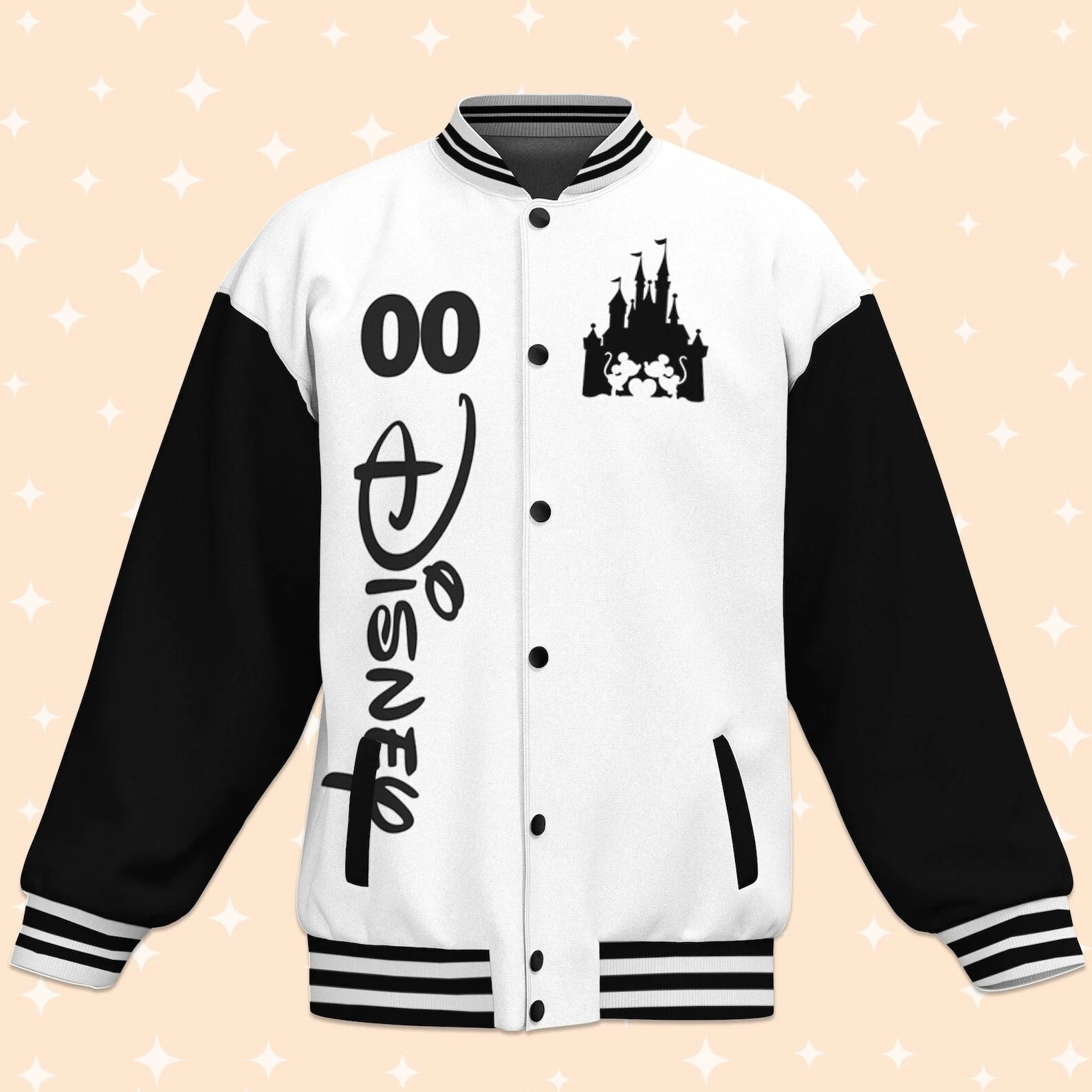 Custom Disney Trip Black Baseball Jacket, Adult Varsity Jacket, Bithday Gift