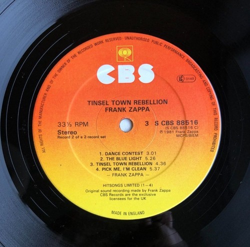 Frank Zappa - Tinsel Town Rebellion - (EX) UK 1981 1st Pressing 2xLP - CBS 88516 - Picture 9 of 11