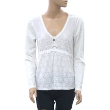 Odd Molly Anthropologie Circular Blouse Top Eyelet Embroidered Cotton M 213708