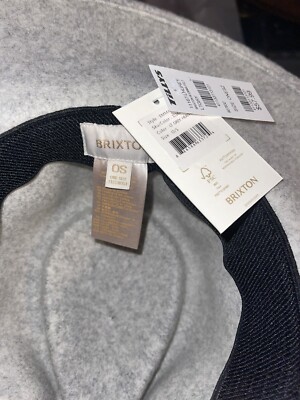NWT Brixton Hat Tillys Womens Emma Wool Felt Fedora Hat Light Gray OS One Size NWT Brixton Hat Womens Emma Wool Felt Fedora Hat Light Gray  main image 3