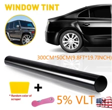 Car Window Tint Film Roll Auto Home Glass Solar UV Protector Sticker Films 5%VLT