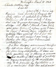 1854 Letter on Legal Standing of Slavery & Pro-Slavery Bias of Supreme Court