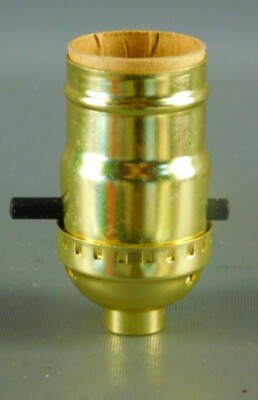 Sun Light Plated  Brass Push Through Lamp Socket Part  UL Certified 