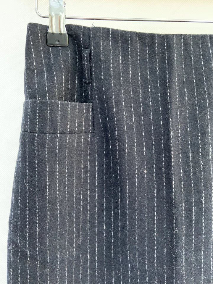 Saia listrada mistura de lã H&M tamanho 8 inteligente - Imagem 2 de 4