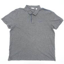Calvin Klein Polo Shirt Mens Size X-Large Gray Short Sleeve Collared Regular Fit