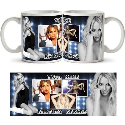 BRITNEY SPEARS PERSONALISED Ceramic Photo Mug Cup Tea Coffee Add Any Name Gift