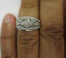 14K Gold Diamond Wedding Band Dia .90 Carat H-SI1/VS2  7.60 Grams Value 5,900