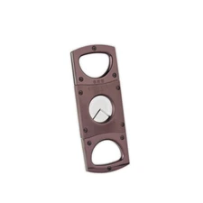 Elie Bleu 2 Finger, Double V Cigar Cutter, Polished Expresso EBC1007, New In Box