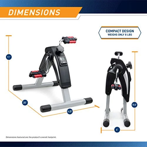 Marcy Portable Mini Magnetic Cardio Cycle Under Desk Bike Pedal Exerciser for Ho - Image 2 of 4