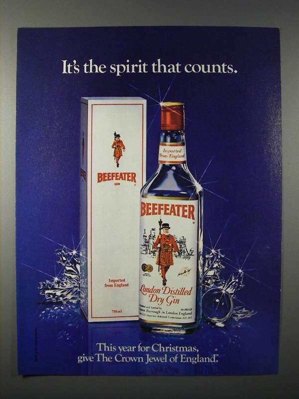 1983 Beefeater Gin Ad - It's the spirit that counts | eBay