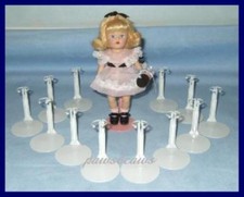 12 White Kaiser 1101 Miniature Doll Stands fo...