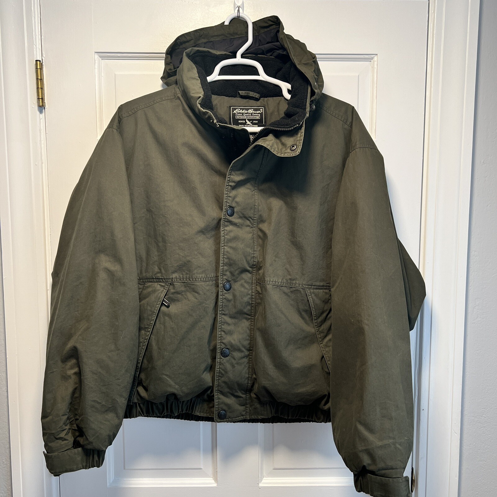 Eddie Bauer Goose Down Parka Jacket Men's 2XL Full Z… Gem