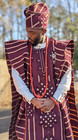 <!--F#f_0-->Oladayo Aso Oke Embroidered Agbada Robe with Stripes-DPAW757<!--F/-->