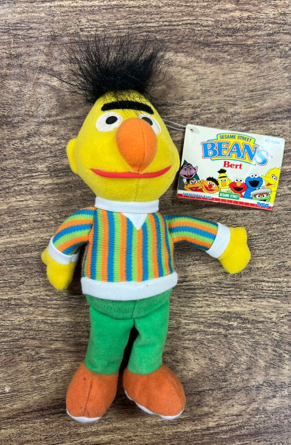 Tyco Sesame Street Beans Toys - Grover, Elmo, Bert and Rubber Duckie (1997)