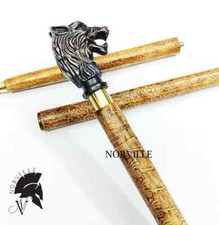 Victorian Walking Stick Lion Head Brass Handle Walking Cane For Men Women Gift