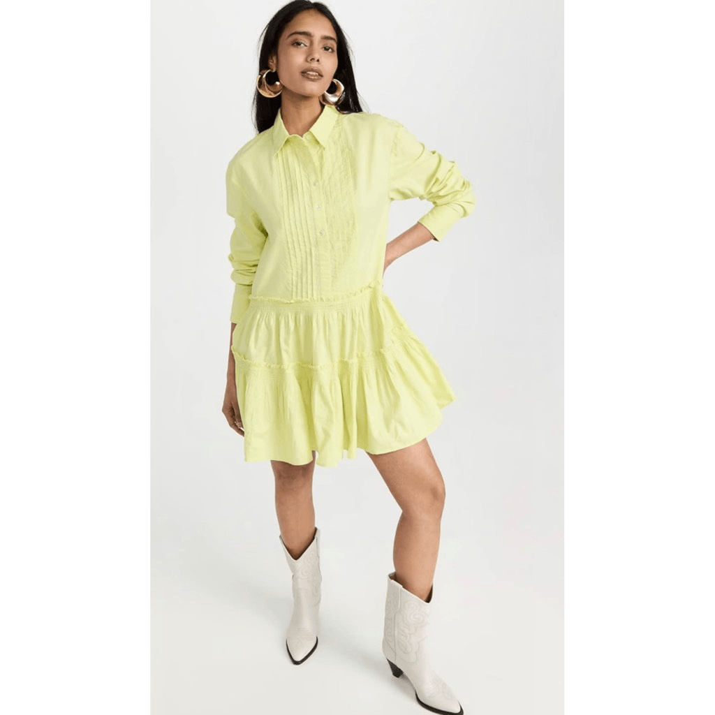 knee length dresses for ladies Free People Free-est Have A Thing For You Mini Dress – White Chocolate  Couture main image 1