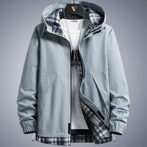 ARC'TERYX Uomo con Cappuccio Giacca a Vento Plaid Fodera