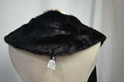 Dennis Basso MINK Faux Fur Collar Scarf Stole Fluffy Shawl wrap shrug tie NWT - Picture 2 of 4