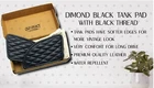 TANK KNEE PAD WITH BLACK THREAD FOR ROYAL ENFIELD CONTINENTAL GT 650CC