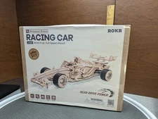 ROKR ROBOTIME LK505 1:18 scale 3D Wooden Puzzle DIY Mechanical Racing Car Model