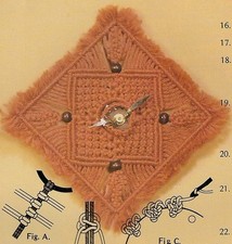 GM19 Retro Macrame Wall Clock 21 More Patterns in Macrame Mischief Craft Book