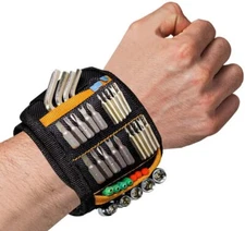 Magnetic Wristband Tool Belt with 15 Strong Magnets for Holder Holding Screws