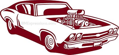 1968 - 1969 Chevy Pro Street Chevelle Vinyl Decal Your Color Choice Sticker