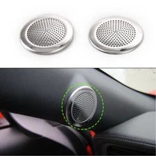 Steel Inner A-Pillar Speaker Stereo Cover Trim Bezel for Ford Mustang 15+ Chrome