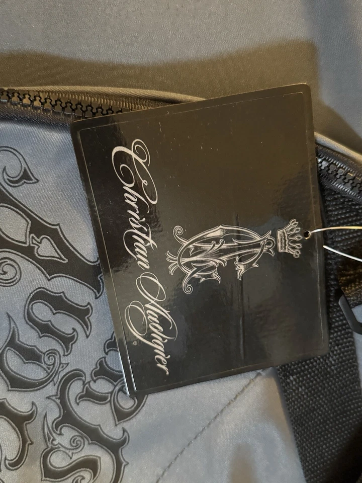 Ed Hardy Christian Audigier Duffle Bag Skull Racing Checkered Flags - NWT - Image 2 of 3