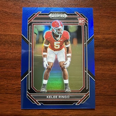2023 Panini Prizm Draft Picks Kelee Ringo Rookie Blue Prizm /199 Georgia