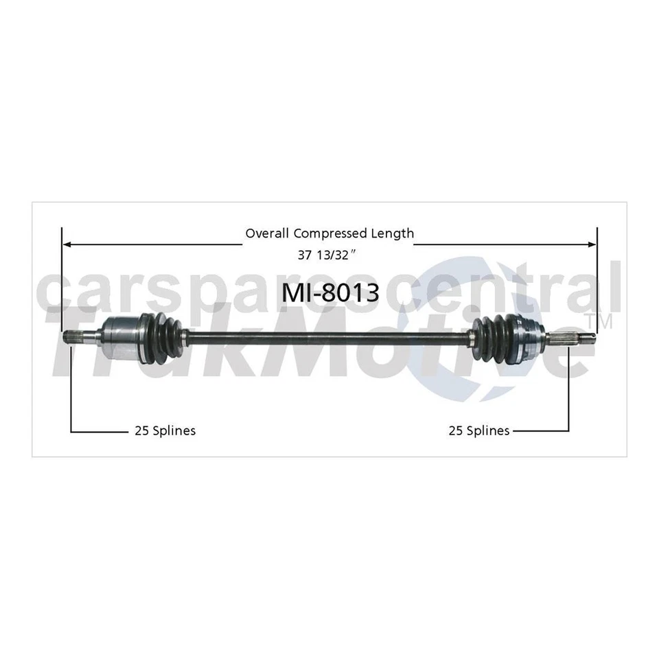 Juego de 2 ejes delanteros articulados para Mitsubishi Expo LRV 1992-1994 FWD CV Foto 3 de 4