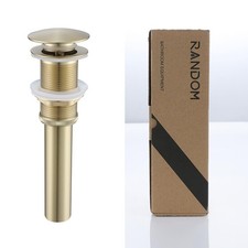 RANDOM Brushed Gold Sink Drain Stopper Without Overflow Bathroom