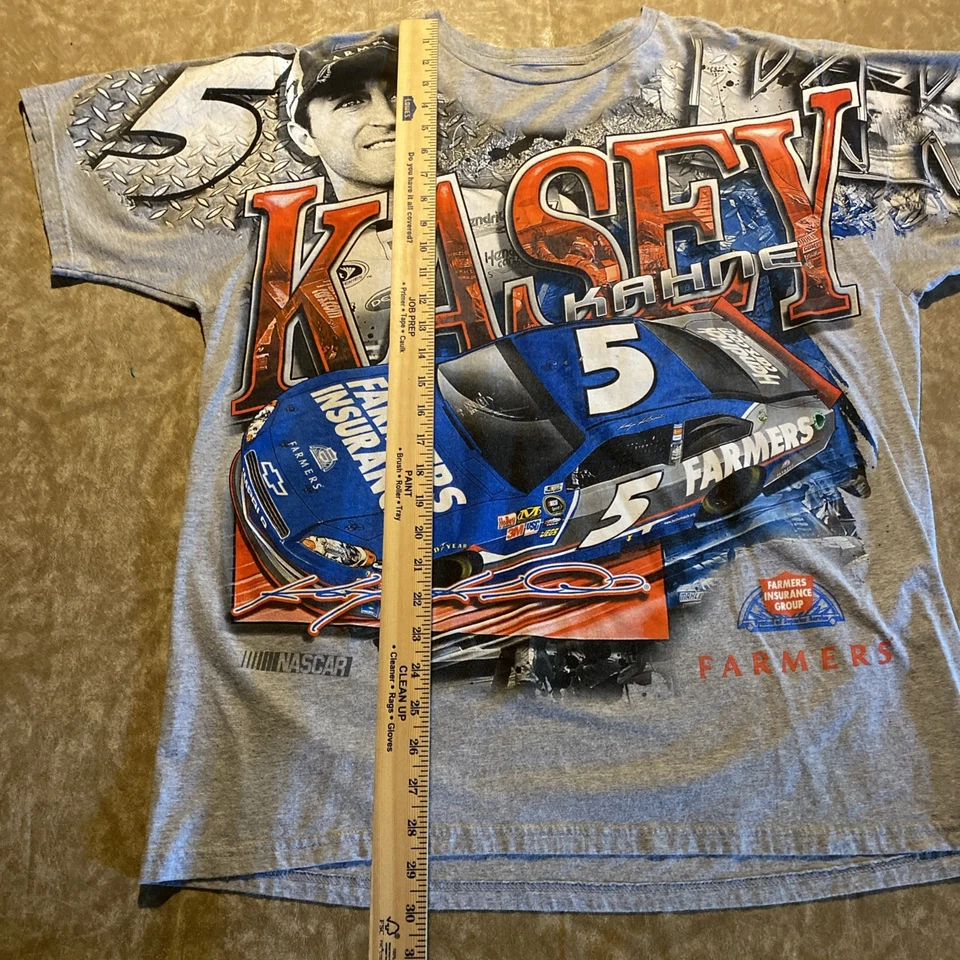 Kasey Kahne Nascar Racing T Shirt XL Farmers Insurance Double Sided Graphic Tee - Image 2 of 4