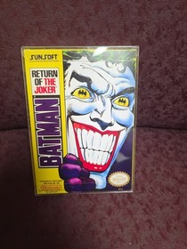NES Batman Return Of The Joker. Box & Manual Are Reproduction. Game Is Authentic