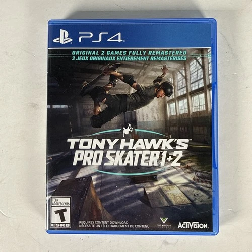 Tony Hawk's Pro Skater 1+2 Remastered, Complete w/ Case & Disc, PS4, 2020