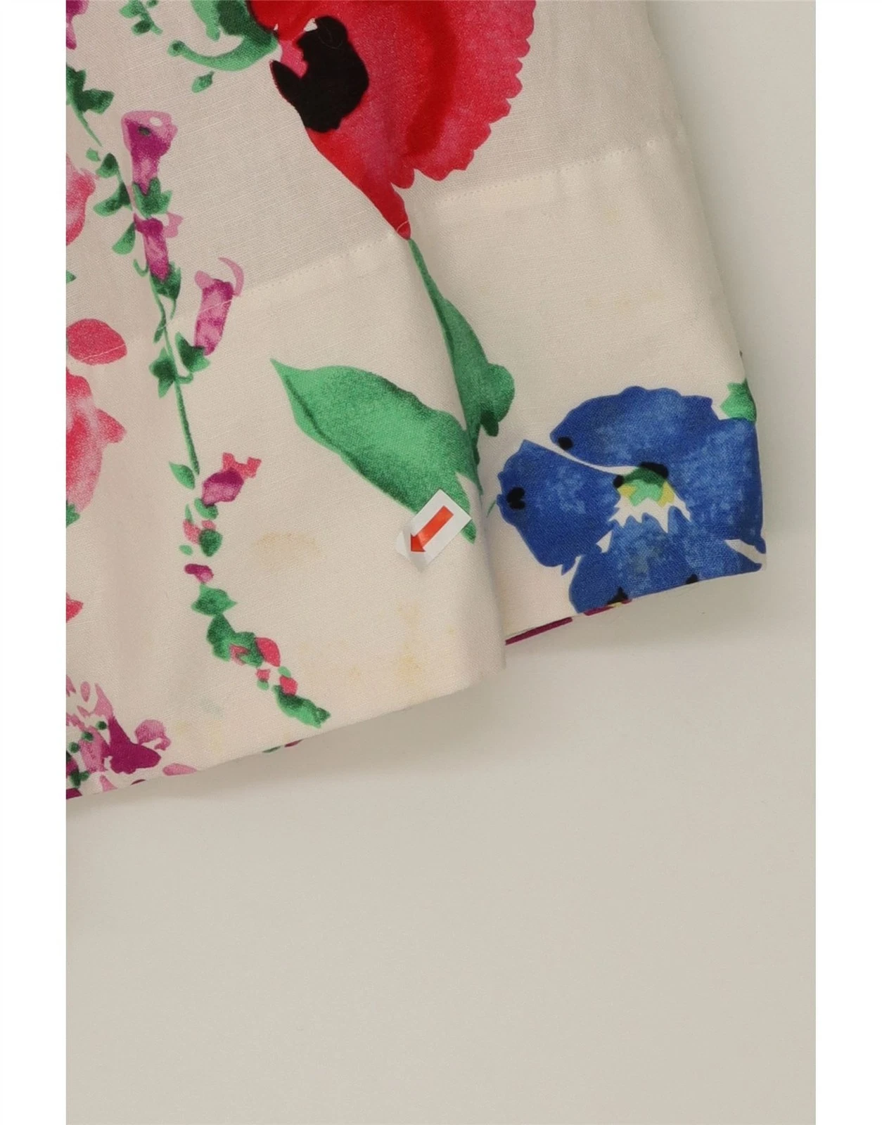 OFF WHITE Abito donna MONSOON senza maniche linea A UK 16 grande bianco sporco floreale AC16