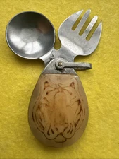 USSR Opener beer bottle Folding Knife Tiger Soviet pocket Keychain