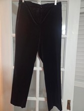 J. CREW KATE VELVET PANT SIZE 8 BLACK COTTON BLEND