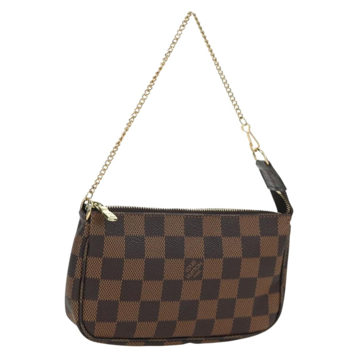 LOUIS VUITTON Damier Ebene Mini Pochette Accessoires Pouch N58009