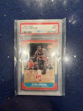 1986 Fleer Clyde Drexler Rookie Basketball Card #26 PSA 9 Mint. rookie card picture