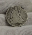 New Listing1873 Arrows US Seated Liberty Half 50c Damaged/Gough