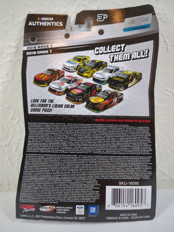 Dale Earnhardt Jr #88 Hellmann's NASCAR Authentics Wave 7 2018 Camaro 1:64 - Image 2 of 4