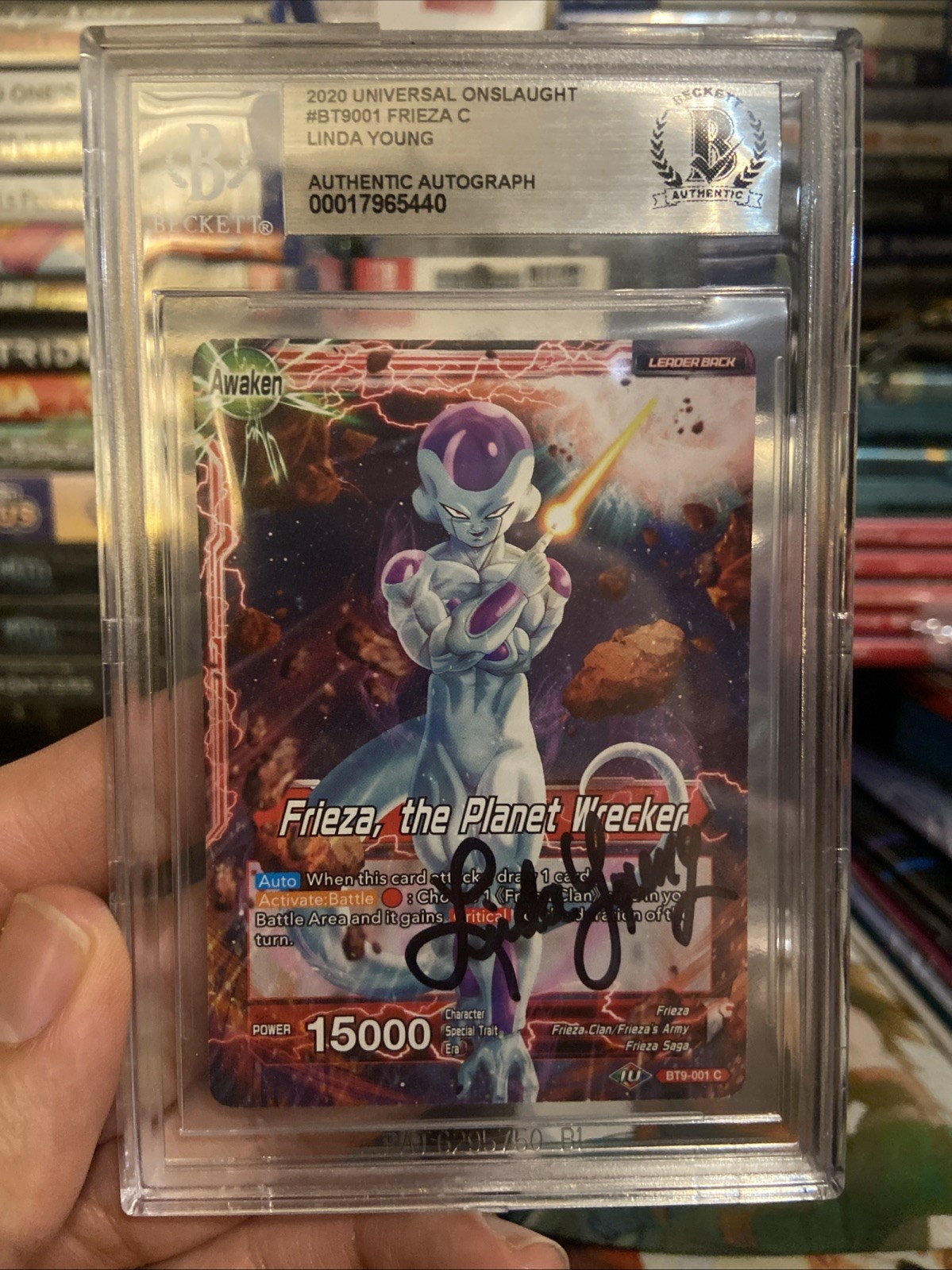 Frieza Signed Dbz Card Psa Linda Young Auto Dragon Ball Z  view 4