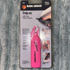 Black  Decker Snip-ez Light Duty Hot Pink Power Scissors NIB