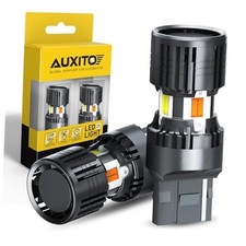 CANBUS 7444NA Switchback LED Bulbs with Built-in Resistor 7443 Amber/White